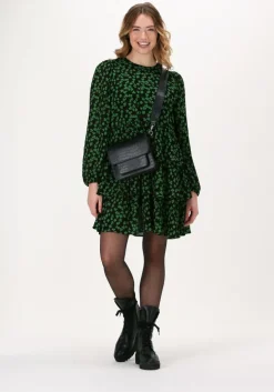 groene object mini jurk alettia l/s short dress
