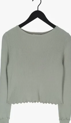 groene object top objharriet l/s knit pullover