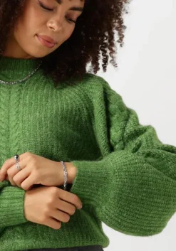 groene object trui objruna knit l/s re pullover