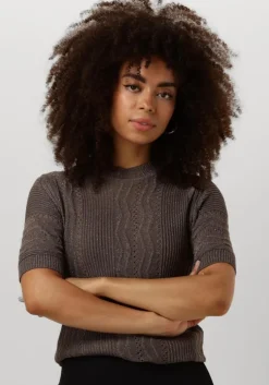 groene object t-shirt objfriella knit s/s sli pullover