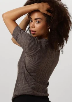 groene object t-shirt objfriella knit s/s sli pullover