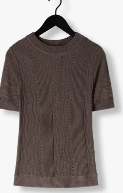 groene object t-shirt objfriella knit s/s sli pullover