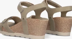 groene panama jack sandalen met hak julia