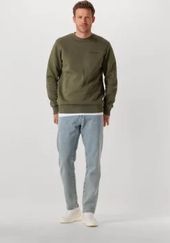 groene peak performance sweater original small logo crew men