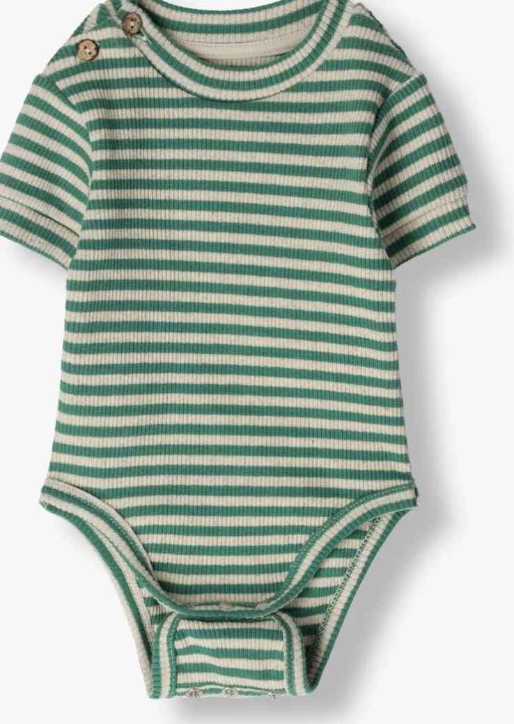 groene play up rompers striped rib body
