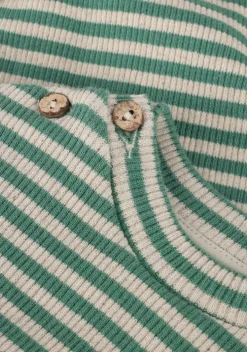 groene play up rompers striped rib body