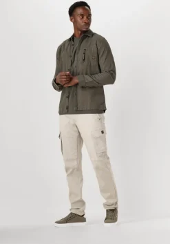 groene pme legend casual overhemd long sleeve shirt mattweave