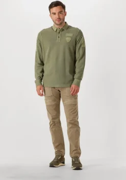 groene pme legend polo long sleeve polo structured pique garment dyed