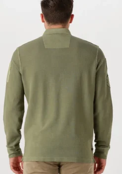groene pme legend polo long sleeve polo structured pique garment dyed