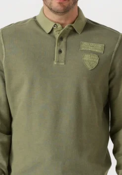 groene pme legend polo long sleeve polo structured pique garment dyed
