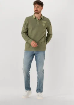 groene pme legend polo long sleeve polo structured pique garment dyed