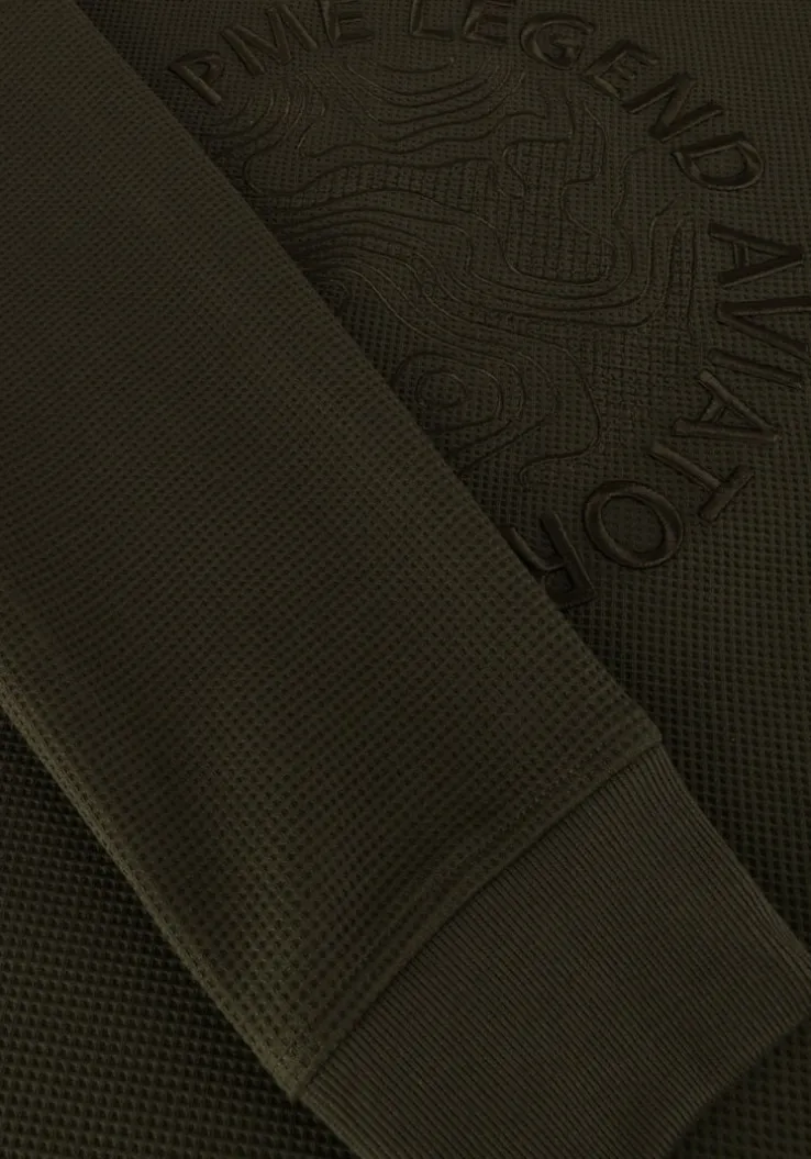 groene pme legend trui crewneck waffle jersey