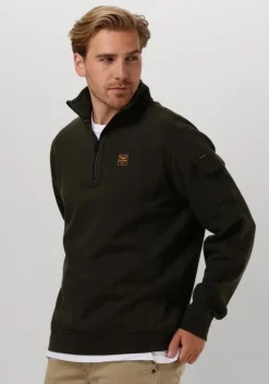 groene pme legend trui half zip collar interlock jersey