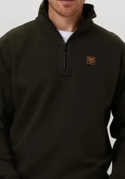 groene pme legend trui half zip collar interlock jersey