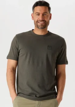 groene pme legend t-shirt short sleeve r-neck jacquard stripes