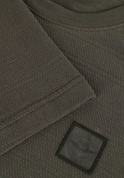 groene pme legend t-shirt short sleeve r-neck jacquard stripes