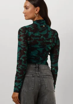 groene pom amsterdam top turtleneck - camo teal green