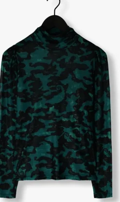 groene pom amsterdam top turtleneck - camo teal green
