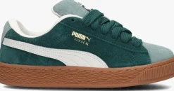 groene puma lage sneakers suede xl jr
