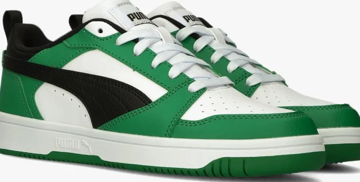 groene puma lage sneakers rebound v6