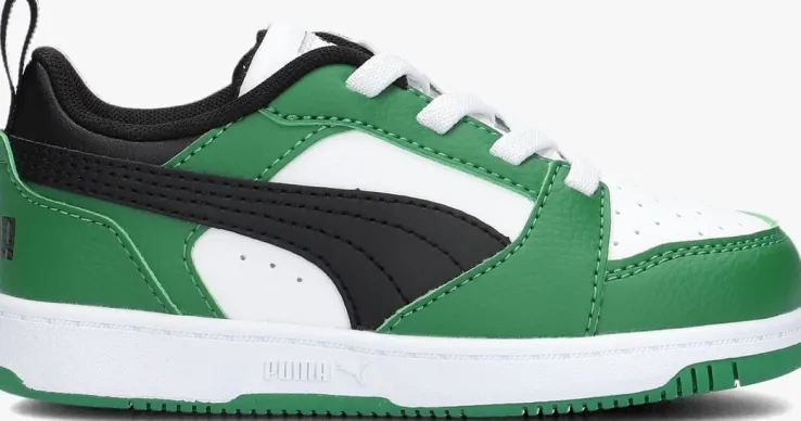 groene puma lage sneakers rebound v6 lo