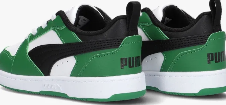 groene puma lage sneakers rebound v6 lo