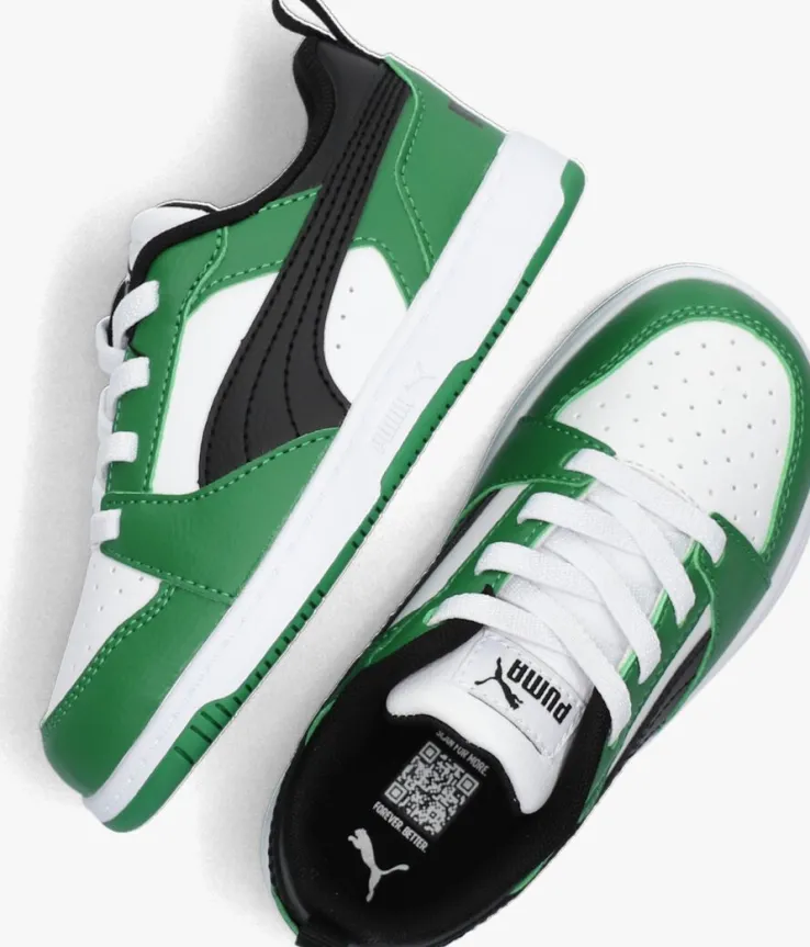 groene puma lage sneakers rebound v6 lo