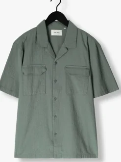 groene pure path casual overhemd regular fit shortsleeve shirts