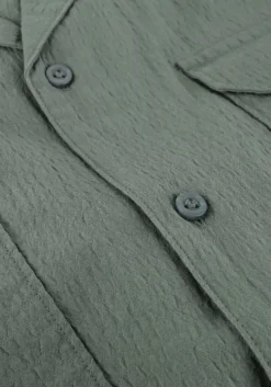 groene pure path casual overhemd regular fit shortsleeve shirts