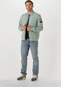 groene pure path gewatteerde jas regular fit padded jackets