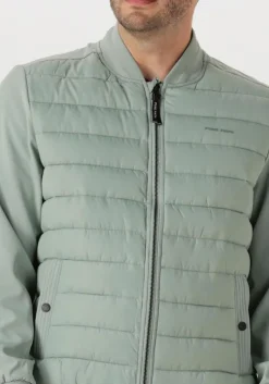 groene pure path gewatteerde jas regular fit padded jackets