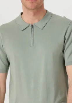 groene pure path polo regular fit polo ss half zip knitwear