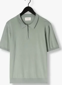 groene pure path polo regular fit polo ss half zip knitwear
