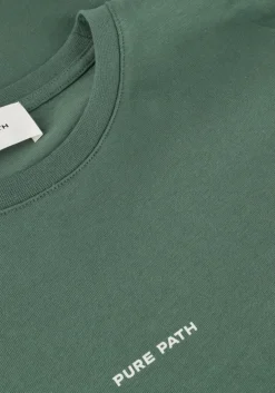 groene pure path t-shirt regular fit crewneck ss t-shirts