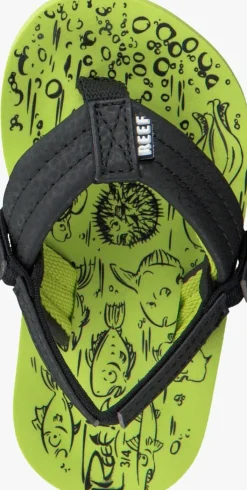 groene reef teenslippers grom reef footprints