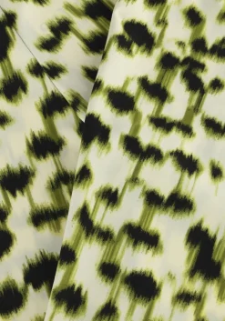 groene salty stitch flared broek flared legging - panter