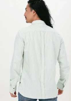 groene scotch & soda casual overhemd yarn-dyed striped oxford slim