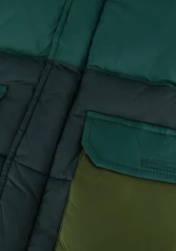 groene scotch & soda gewatteerde jas colourblock padded jacket