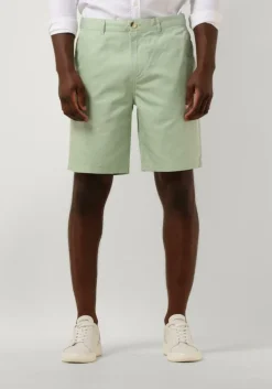 groene scotch & soda korte broek stuart - garment-dyed cotton-blend twill short