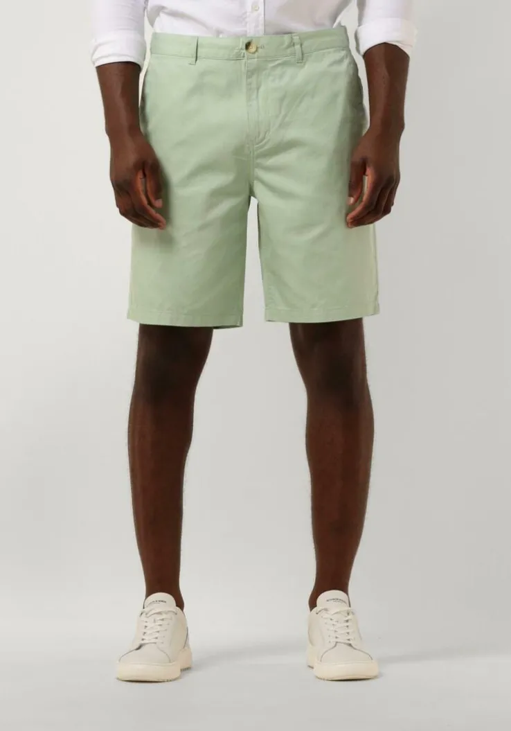 groene scotch & soda korte broek stuart - garment-dyed cotton-blend twill short