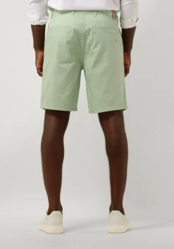 groene scotch & soda korte broek stuart - garment-dyed cotton-blend twill short