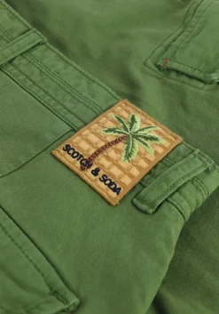 groene scotch & soda korte broek fave garment-dyed cargo short