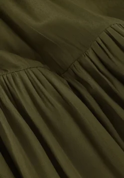 groene scotch & soda mini jurk short dress with ruffle sleeve detail