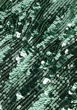 groene selected femme mini jurk slfari-colyn ls short sequins