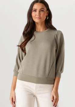 groene selected femme top slftenny 3/4 sweat top