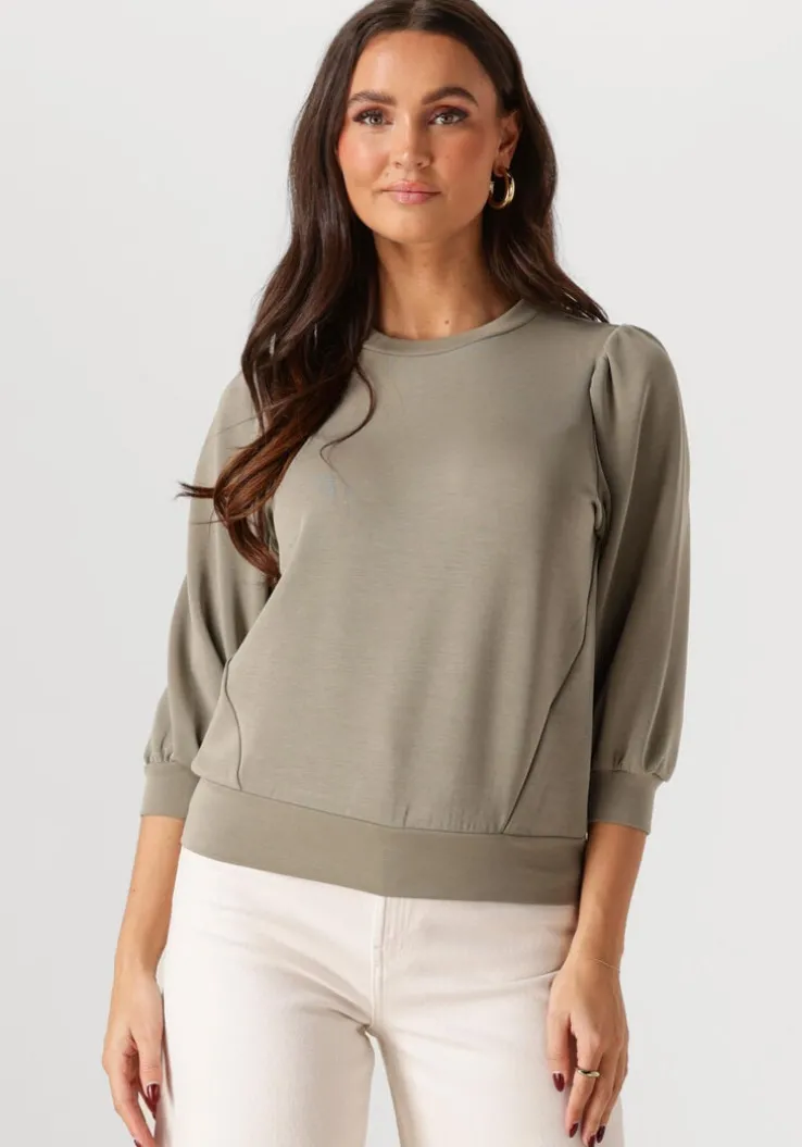 groene selected femme top slftenny 3/4 sweat top