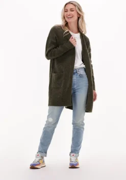 groene selected femme vest lulu new ls knit long cardigan b