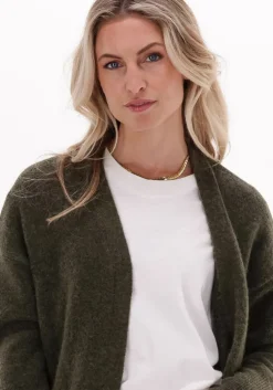 groene selected femme vest lulu new ls knit long cardigan b