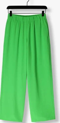 groene selected femme wijde broek slftinni-relaxed mw wide pant n