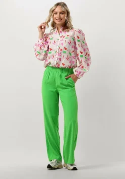 groene selected femme wijde broek slftinni-relaxed mw wide pant n